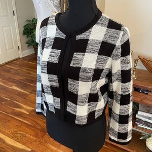 Calvin Klein checkered cardigan